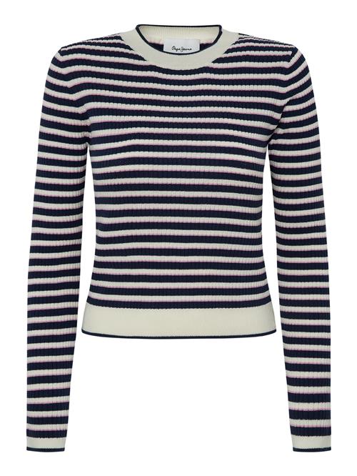 Se Pepe Jeans Pullover 'INES'  marin / lyserød / hvid ved About You