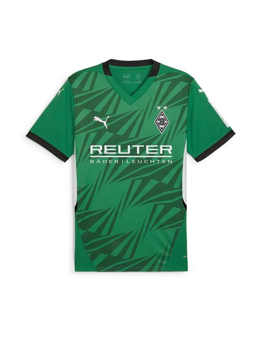 Se PUMA Fodboldtrøje 'BMG Away Replica'  grøn / mørkegrøn / sort / hvid ved About You