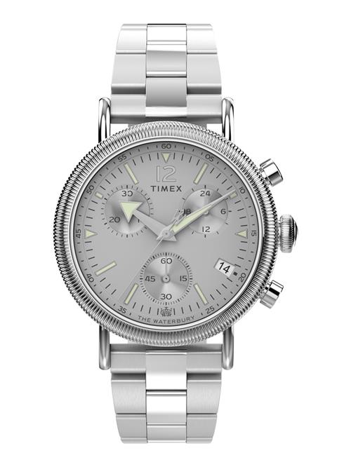 Se TIMEX Analogt ur 'Waterbury Coin Edge'  sølv ved About You