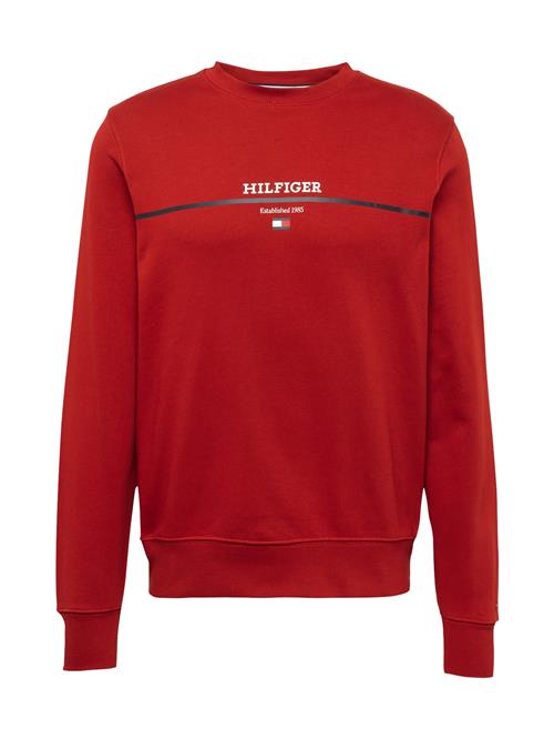 Se TOMMY HILFIGER Sweatshirt  marin / rubinrød / hvid ved About You