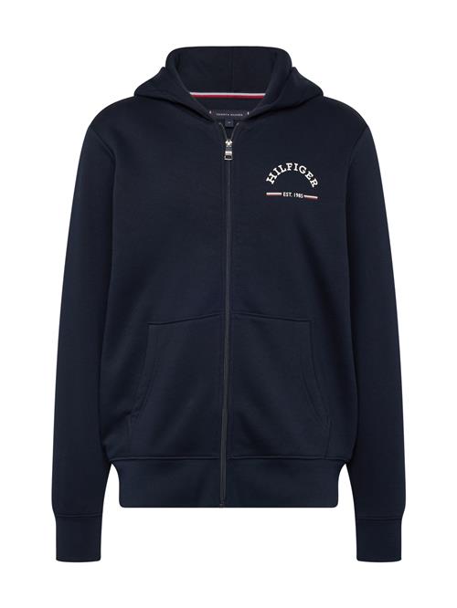 TOMMY HILFIGER Sweatjakke  navy / hvid