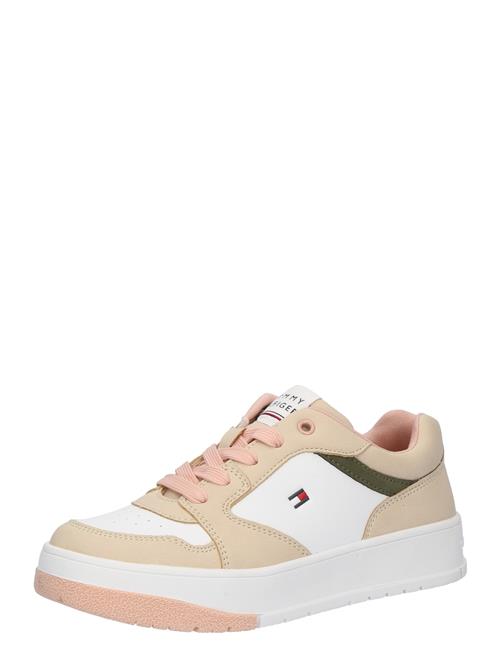 TOMMY HILFIGER Sneakers  creme / mørkegrøn / hvid