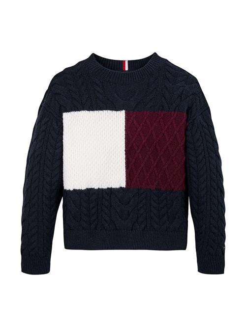 TOMMY HILFIGER Pullover  mørkeblå / bordeaux / hvid