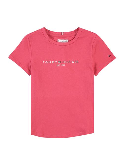 Se TOMMY HILFIGER Bluser & t-shirts 'ESSENTIAL'  pink / hvid ved About You