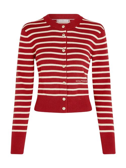 Se TOMMY HILFIGER Cardigan  ecru / rubinrød ved About You