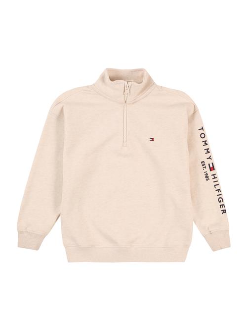 Se TOMMY HILFIGER Sweatshirt 'ESSENTIAL'  marin / cappuccino / rød / hvid ved About You