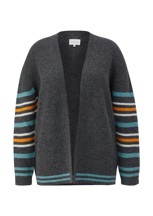 Se TRIANGLE Cardigan  aqua / grå / orange / hvid ved About You