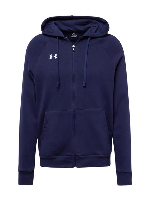 UNDER ARMOUR Sportssweatjakke 'Rival'  mørkeblå / hvid