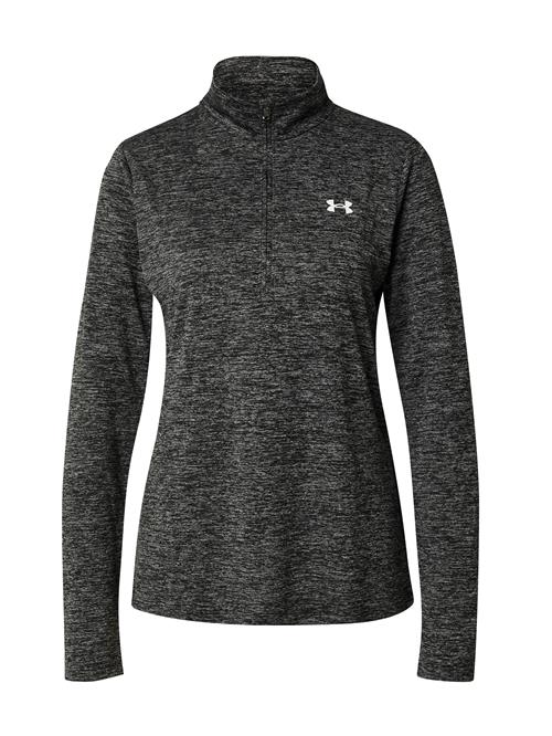 Se UNDER ARMOUR Funktionsbluse 'Tech Twist'  sort-meleret / hvid ved About You