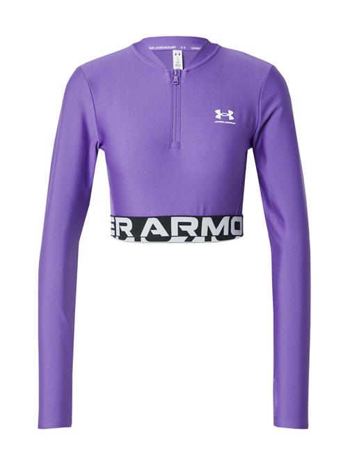 Se UNDER ARMOUR Funktionsbluse 'HeatGear'  lilla / sort / hvid ved About You