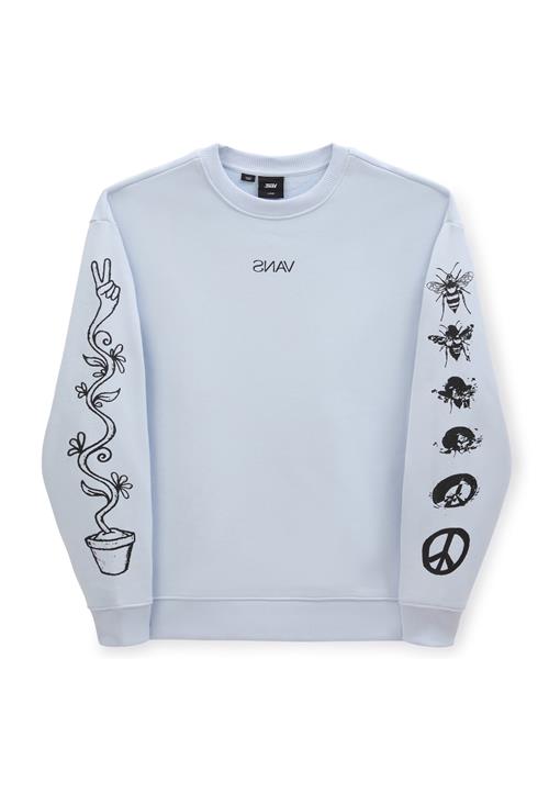 Se VANS Sweatshirt 'PEACE OS CREW'  blå / sort ved About You