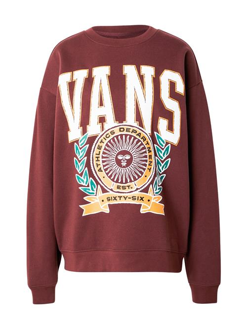 Se VANS Sweatshirt 'First Team'  kastaniebrun / smaragd / orange / hvid ved About You