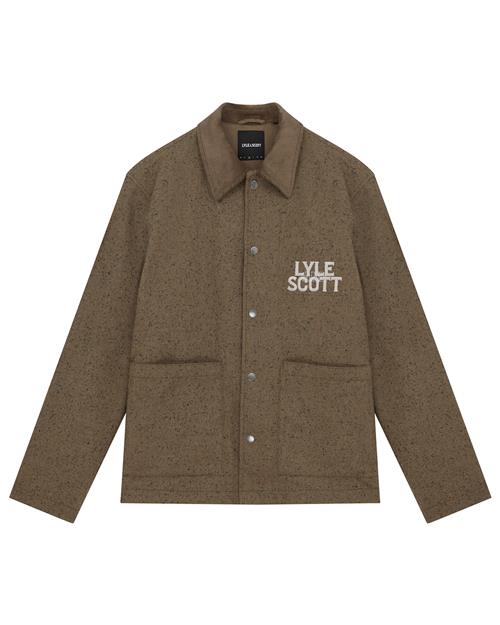 Lyle & Scott Overgangsjakke  lysebrun / antracit / hvid