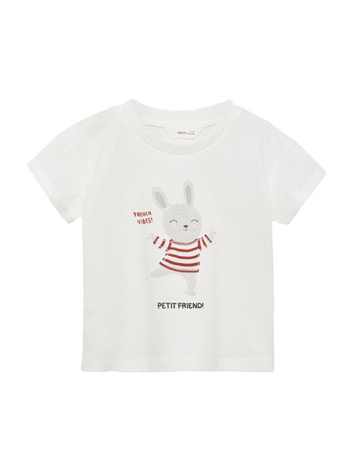 Se MANGO KIDS Bluser & t-shirts 'PETIT'  lysebeige / lysegrå / rød ved About You