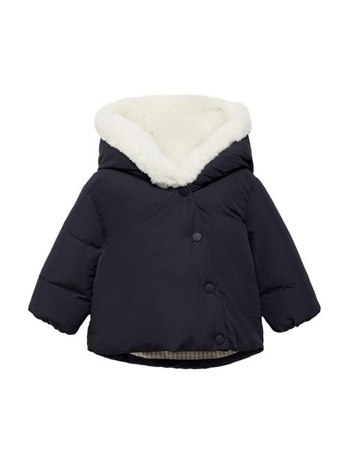 MANGO KIDS Vinterjakke 'Vichy'  marin / hvid