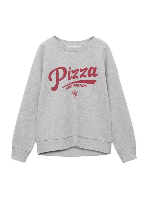 MANGO KIDS Sweatshirt 'DUBLINI'  grå-meleret / vinrød