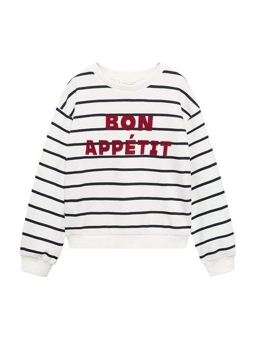 MANGO KIDS Sweatshirt 'APPETIT'  carminrød / sort / hvid