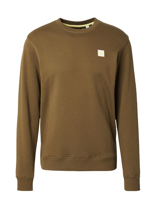 Se SCOTCH & SODA Sweatshirt 'Essential'  gul / oliven / hvid ved About You