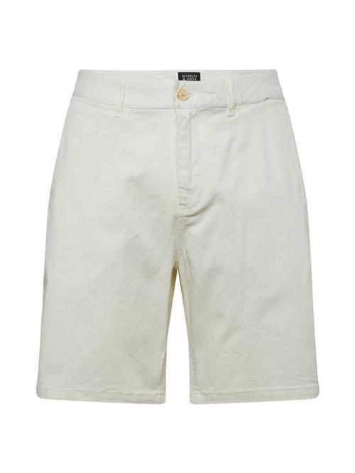 SCOTCH & SODA Lærredsbukser 'Stuart'  sort / offwhite