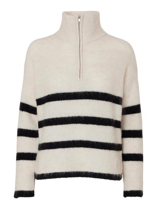 SELECTED FEMME Pullover 'Slfmaline'  lysebeige / sort