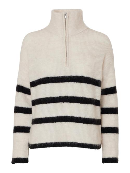 SELECTED FEMME Pullover 'Maline'  lysebeige / sort
