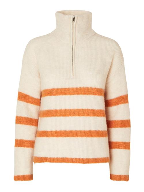 Se SELECTED FEMME Pullover 'Slfmaline'  beige / orange ved About You