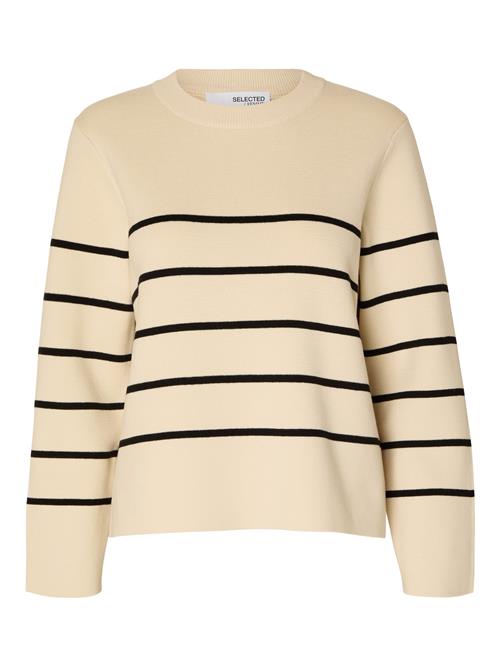 SELECTED FEMME Pullover  beige / sort