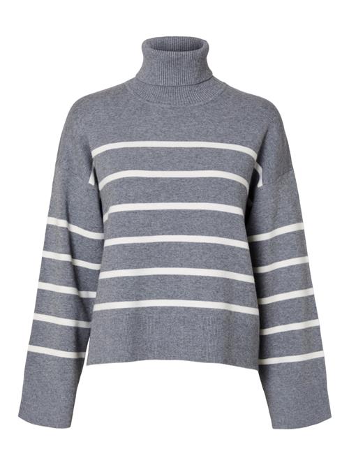 SELECTED FEMME Pullover 'KAMMA'  grå-meleret / hvid