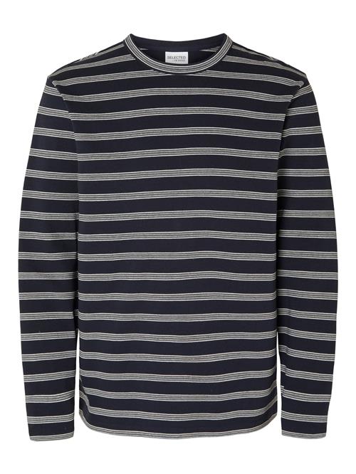 SELECTED HOMME Sweatshirt 'SHAWN'  natblå / hvid