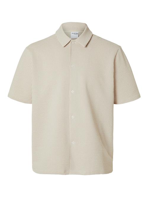 SELECTED HOMME Skjorte 'SLHBen'  beige / offwhite