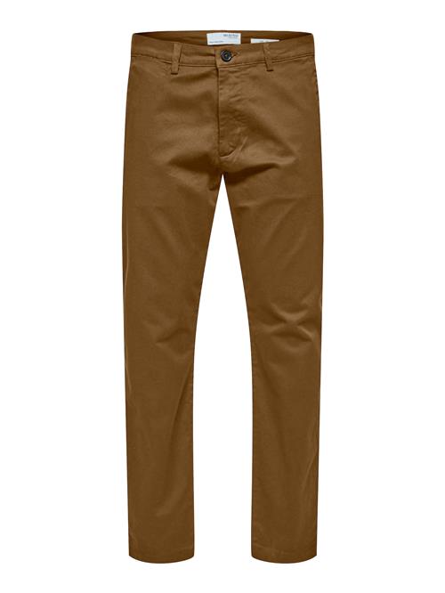 SELECTED HOMME Lærredsbukser 'SLHNew Miles'  cognac