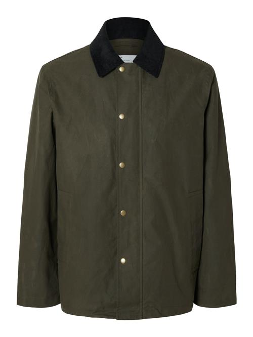 SELECTED HOMME Overgangsjakke 'SLHWalter'  oliven / sort