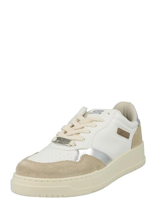 STEVE MADDEN Sneaker low 'Dunked'  mørkebeige / sølv / hvid