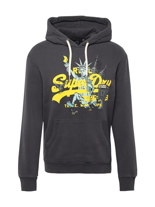 Superdry Sweatshirt 'New York'  lyseblå / gul / lysegrå