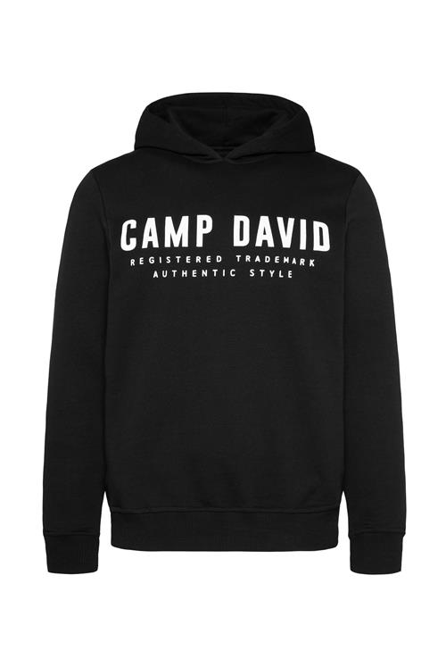 CAMP DAVID Sweatshirt  sort / hvid