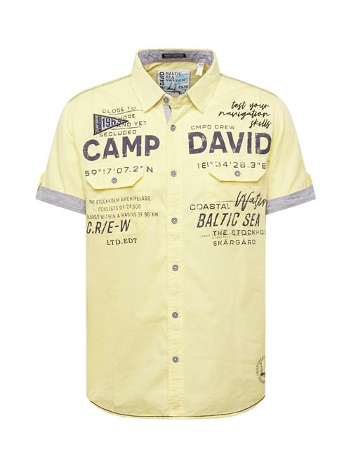 CAMP DAVID Skjorte  navy / gul / sort