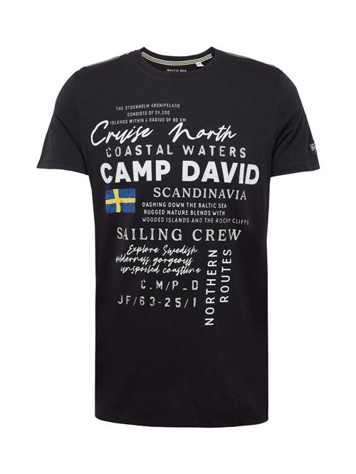 CAMP DAVID Bluser & t-shirts 'Cruise North'  blå / gul / sort / hvid