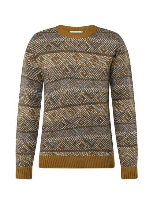 Casual Friday Pullover 'KLAES'  lyseblå / brun / oliven / hvid