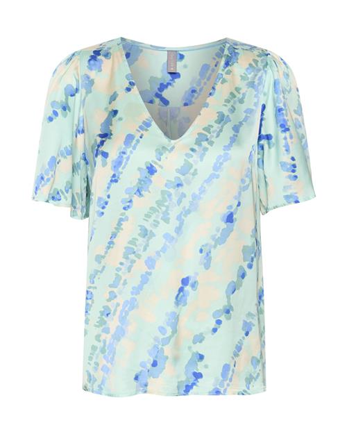 CULTURE Bluse 'Barbara'  aqua / royalblå / mint / fersken