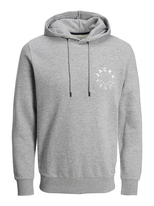 Se JACK & JONES Sweatshirt 'Warrior'  grå-meleret / hvid ved About You