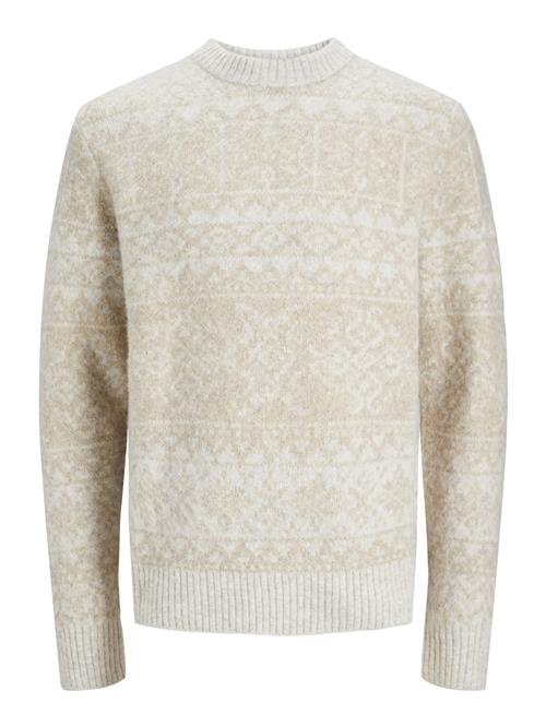 JACK & JONES Pullover  beige / hvid