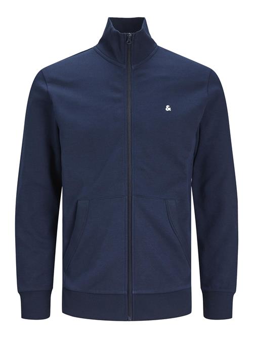 JACK & JONES Sweatjakke 'Epaulos'  navy / hvid