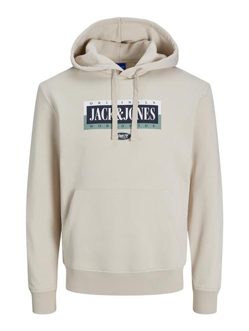 Se JACK & JONES Sweatshirt 'Cobin'  beige / petroleum / sort / hvid ved About You