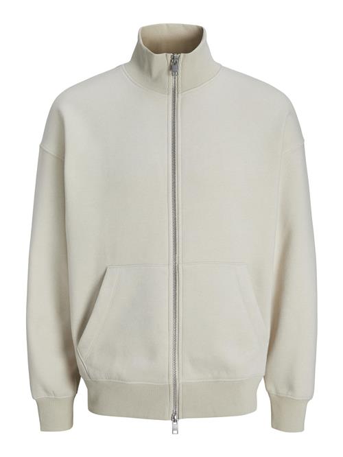 JACK & JONES Sweatjakke  ecru / sort