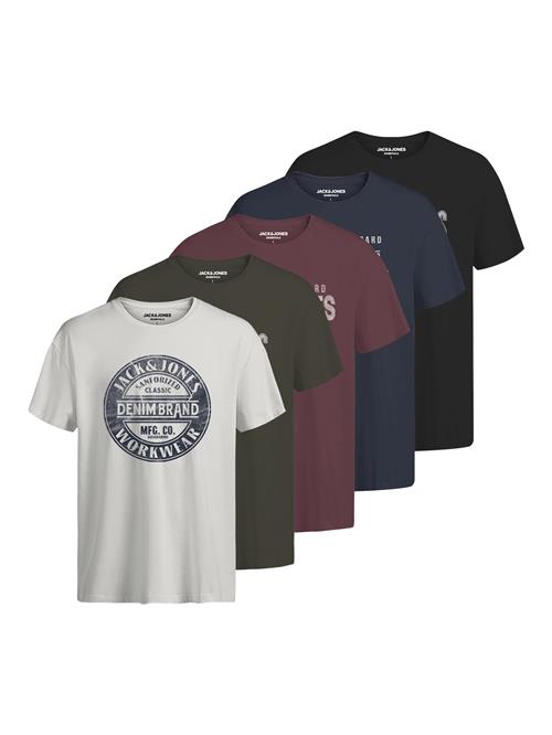 JACK & JONES Bluser & t-shirts 'JJJeans'  marin / mørkegrøn / aubergine / sort / hvid