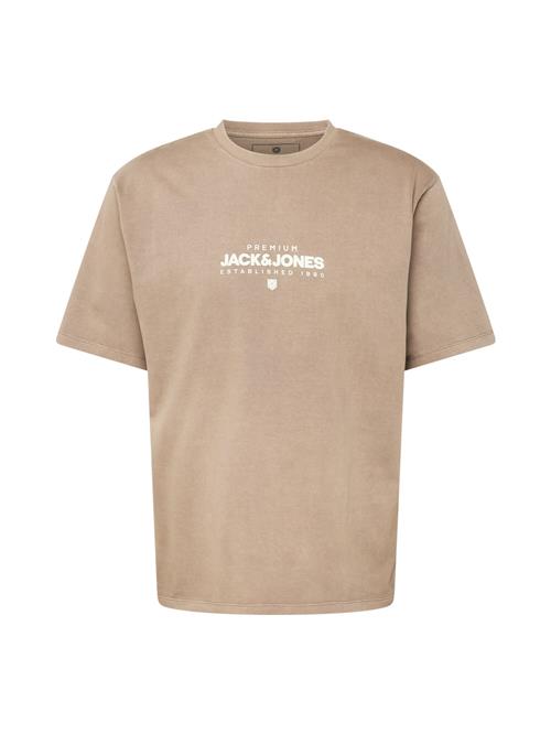 Se JACK & JONES Bluser & t-shirts 'HUXI'  brokade / hvid ved About You