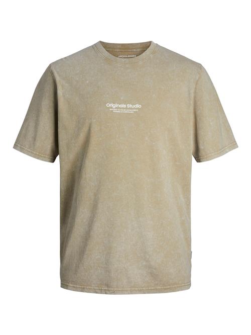 JACK & JONES Bluser & t-shirts 'JORVesterbro'  taupe / hvid