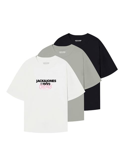 Se JACK & JONES Bluser & t-shirts 'BUSHWICK'  grå / lyserød / sort / hvid ved About You