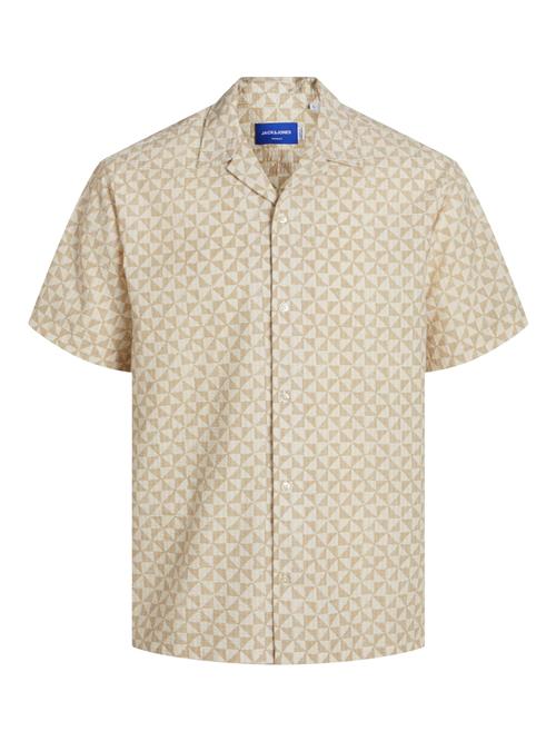 JACK & JONES Skjorte  beige / hvid