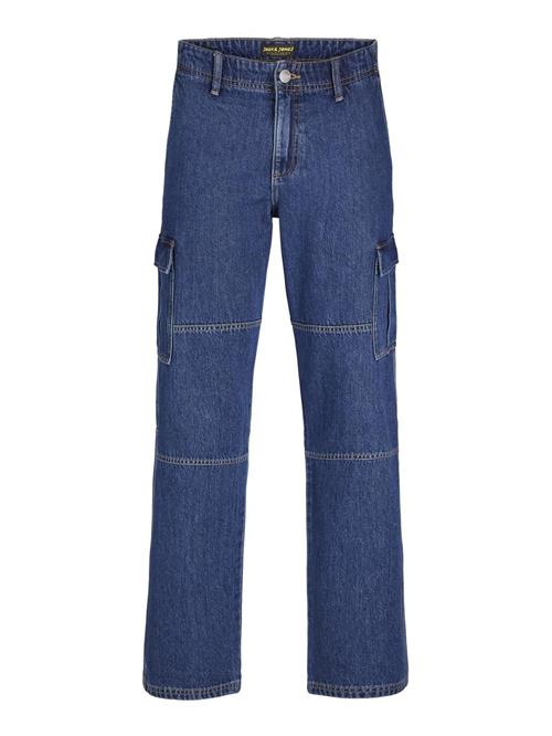 JACK & JONES Cargojeans 'IEDDIE WADE MF 924 STYD LN'  blå / blue denim